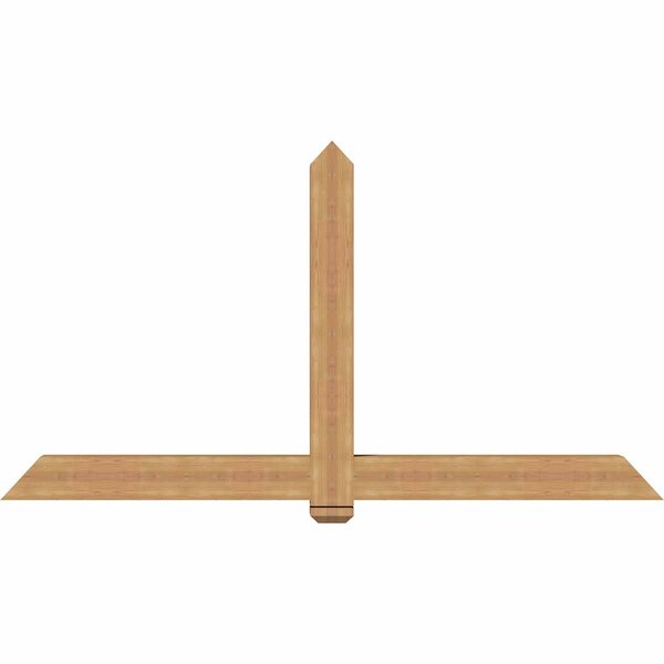 Ekena Millwork Eugene Smooth Timber Gable Bracket, Western Red Cedar, 84"W x 45"H x 5 1/2"D x 5 1/2"F, 13/12 Pitch GBW084X45X0606EUG00SWR - main